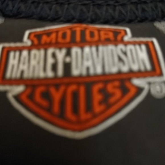 GRAY HARLEY DAVIDSON MOTORCYCLE LONG SLEEVE TOP - Picture 4 of 4